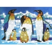 Мозаика из блесток и бусин "Пингвины" разноцветные блестки и бусины, инструкция инфо 12934a.