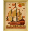 Панно из шпона "Корабль" из шпона, клей, деревянная рамка инфо 13748c.